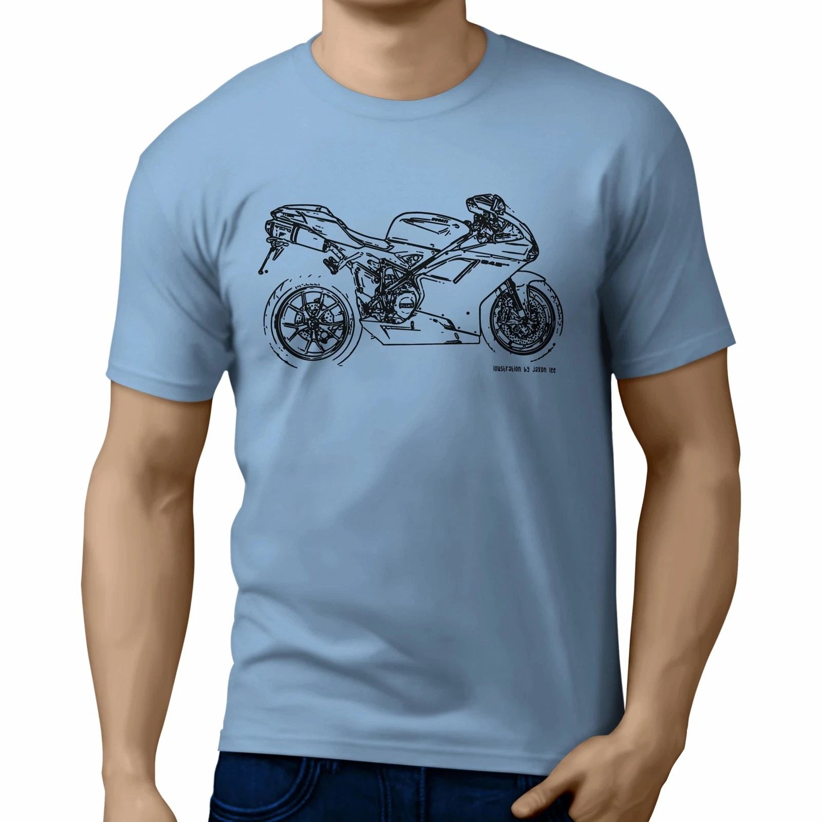JL Illustration For A Ducati 848 EVO Motorbike Fan T-shirt Unisex T-shirt, Sweatshirt, Hoodie, Long Sleeve Tee - T-Shirt, Sweatshirt, Hoodie