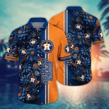 Houston Astros Bold Blossom Pool Days Hawaiian Shirt Unisex T-shirt, Sweatshirt, Hoodie, Long Sleeve Tee - T-Shirt, Sweatshirt, Hoodie
