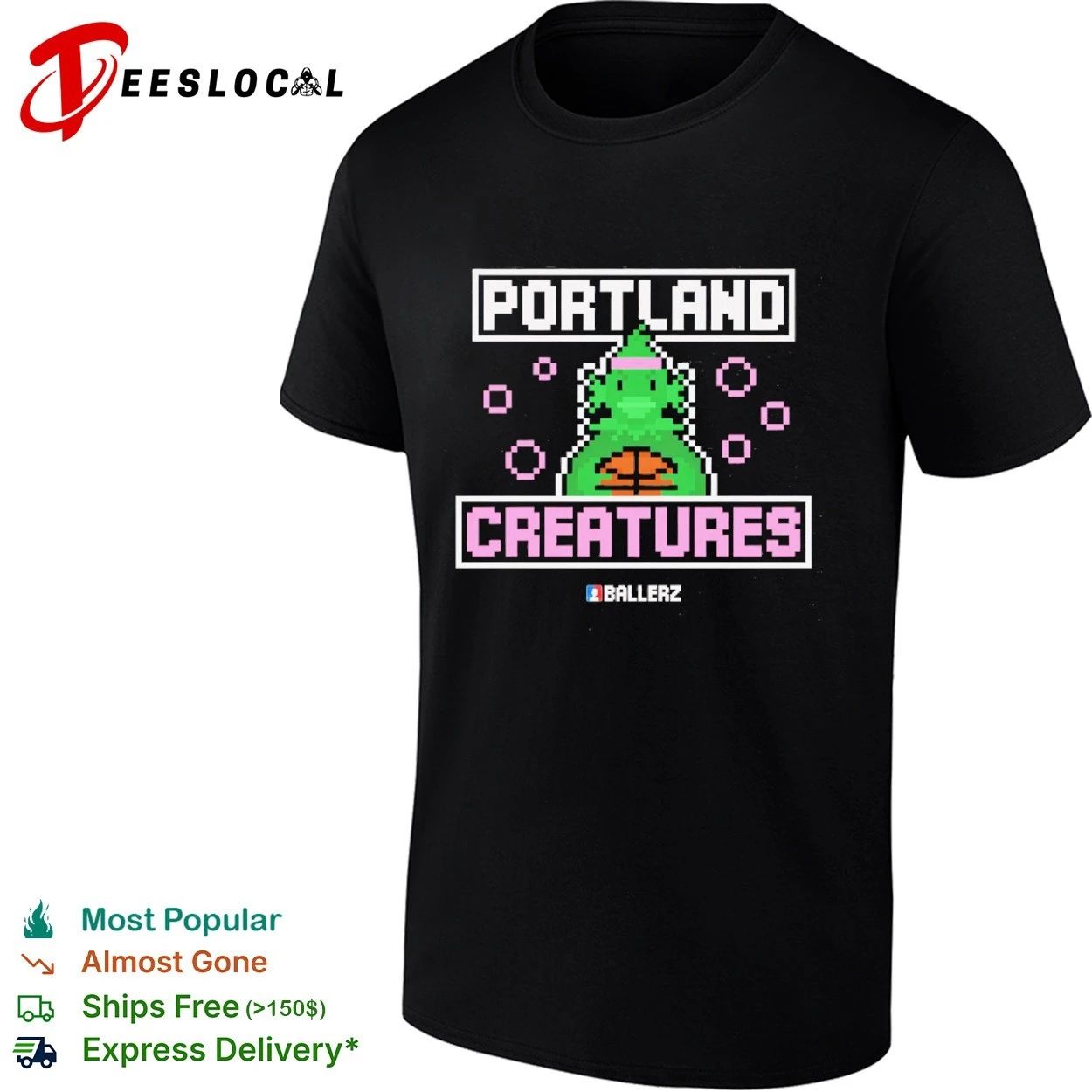Portland Creatures Ballerz basketball T-shirt Unisex T-shirt, Sweatshirt, Hoodie, Long Sleeve Tee - T-Shirt, Sweatshirt, Hoodie