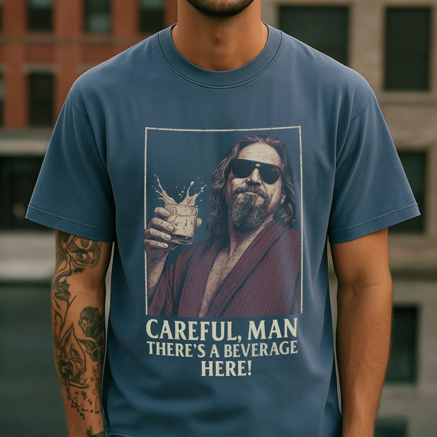 Vintage Big Lebowski T-Shirt The Dude Jeff Bridges Funny Movie Tee Unisex Unisex T-shirt, Sweatshirt, Hoodie, Long Sleeve Tee - T-Shirt, Sweatshirt, Hoodie
