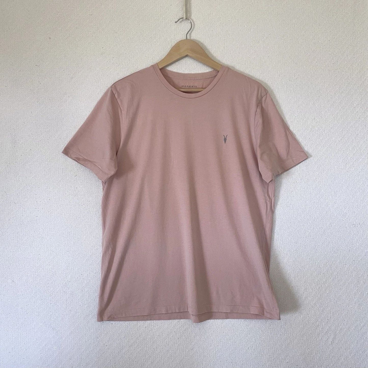 Allsaints Brace SS Crew T-Shirt Mens XL 100% Brushed Cotton Light Tonic Pink Unisex T-shirt, Sweatshirt, Hoodie, Long Sleeve Tee - T-Shirt, Sweatshirt, Hoodie