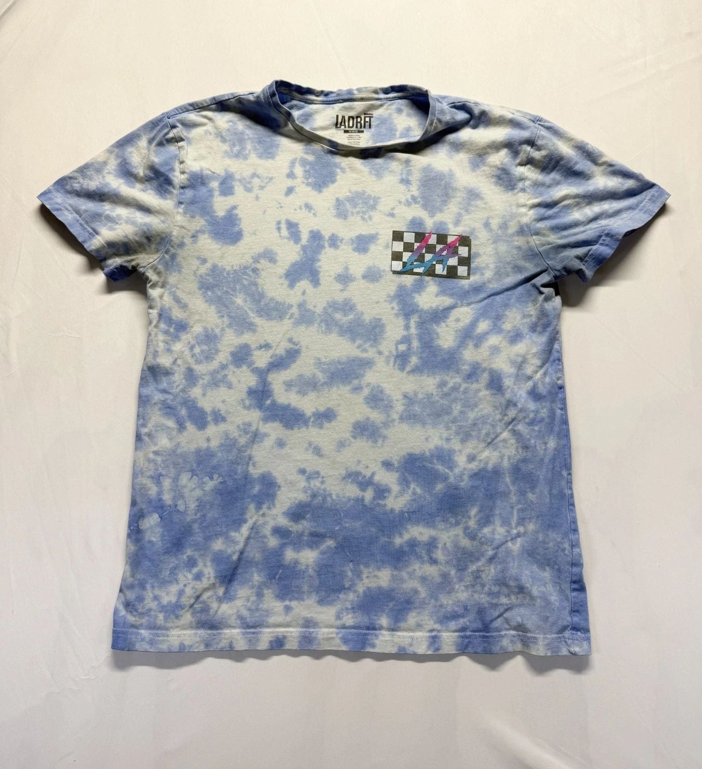 LADRFT T Shirt Mens Medium Blue White Tie Dye Graphic LA Logo Everyday Wear Unisex T-shirt, Sweatshirt, Hoodie, Long Sleeve Tee - T-Shirt, Sweatshirt, Hoodie