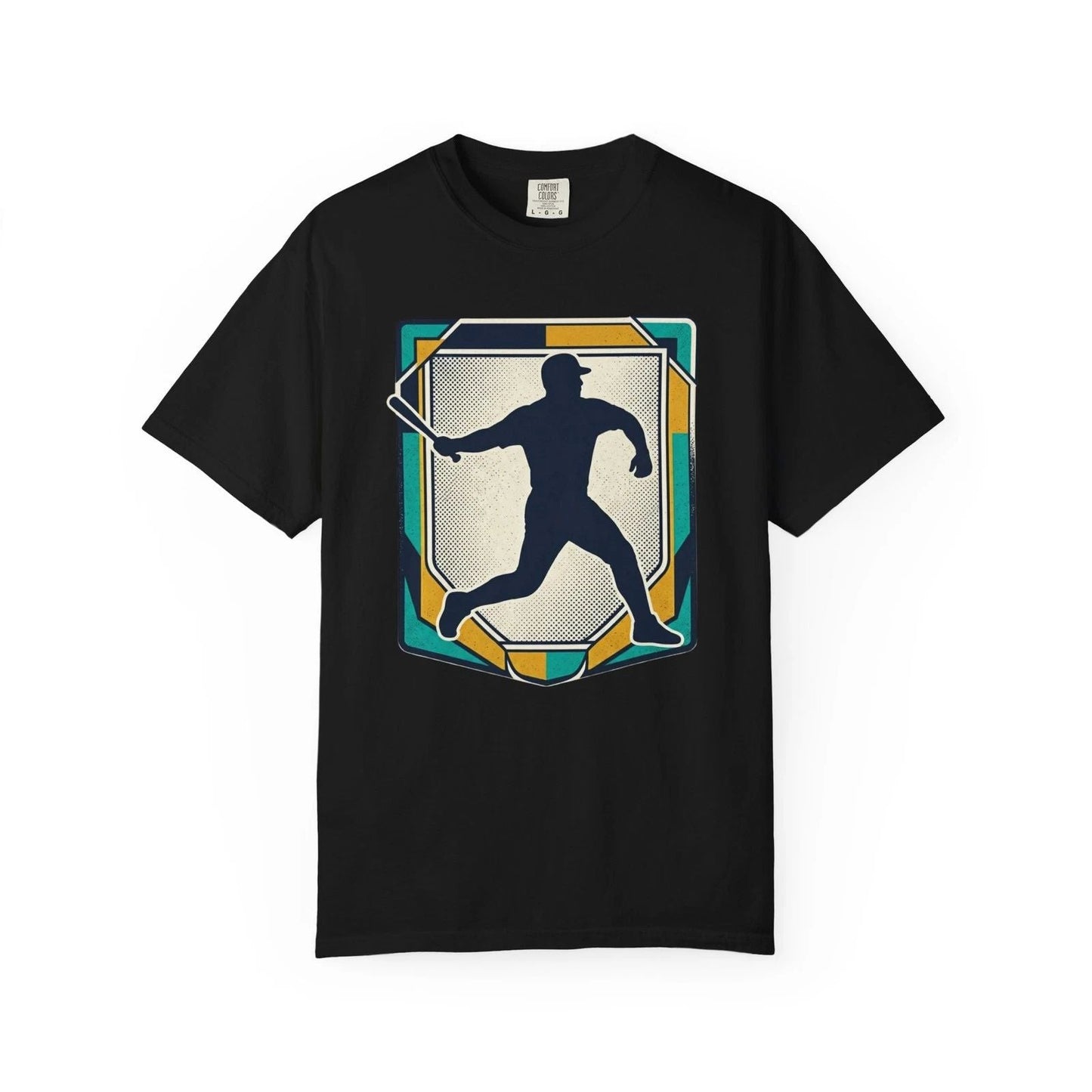 Baseball Batter Shield T-shirt | Retro Player Silhouette Unisex T-shirt, Sweatshirt, Hoodie, Long Sleeve Tee - T-Shirt, Sweatshirt, Hoodie