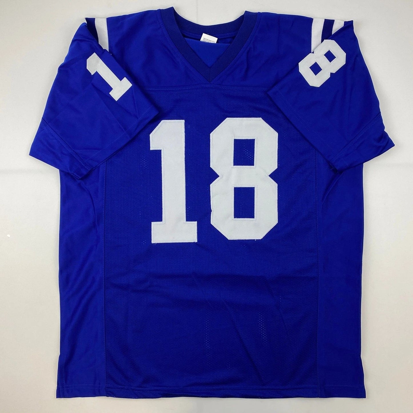 Peyton Manning Indianapolis Blue Laser Jersey Unisex T-shirt, Sweatshirt, Hoodie, Long Sleeve Tee - T-Shirt, Sweatshirt, Hoodie
