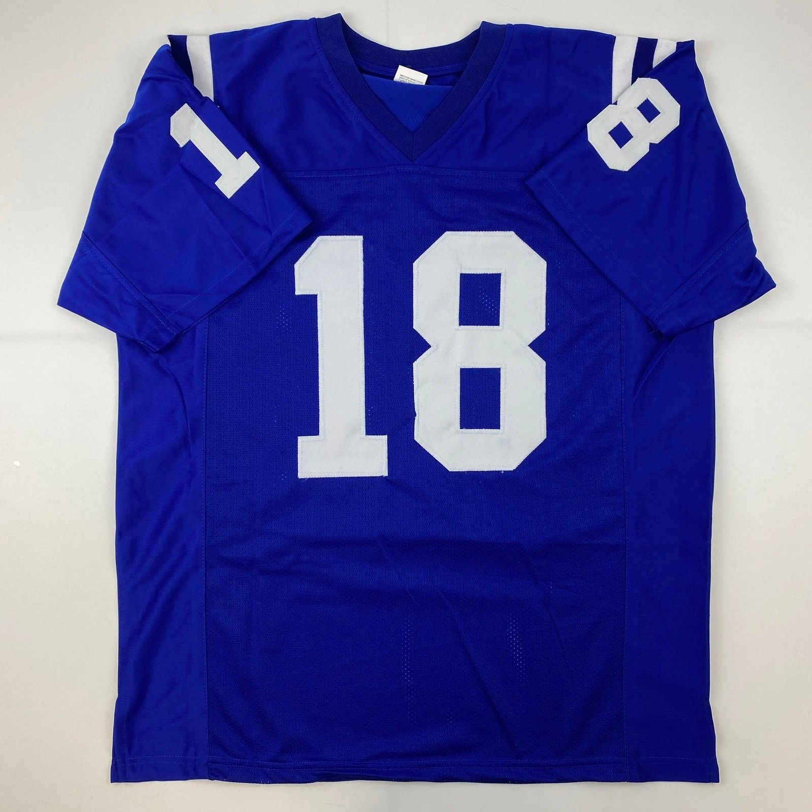 Peyton Manning Indianapolis Blue Laser Jersey Unisex T-shirt, Sweatshirt, Hoodie, Long Sleeve Tee - T-Shirt, Sweatshirt, Hoodie