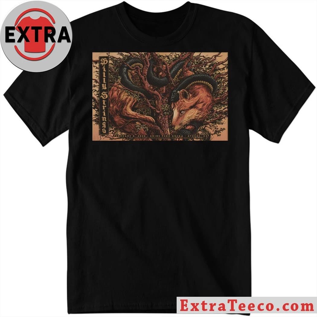 Billy Strings Akins Ford Arena Feb 7, 2026 Concert Poster Shirt Unisex T-shirt, Sweatshirt, Hoodie, Long Sleeve Tee - T-Shirt, Sweatshirt, Hoodie