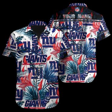 Personalized New York Giants Floral Frenzy Hawaiian Shirt Unisex T-shirt, Sweatshirt, Hoodie, Long Sleeve Tee - T-Shirt, Sweatshirt, Hoodie