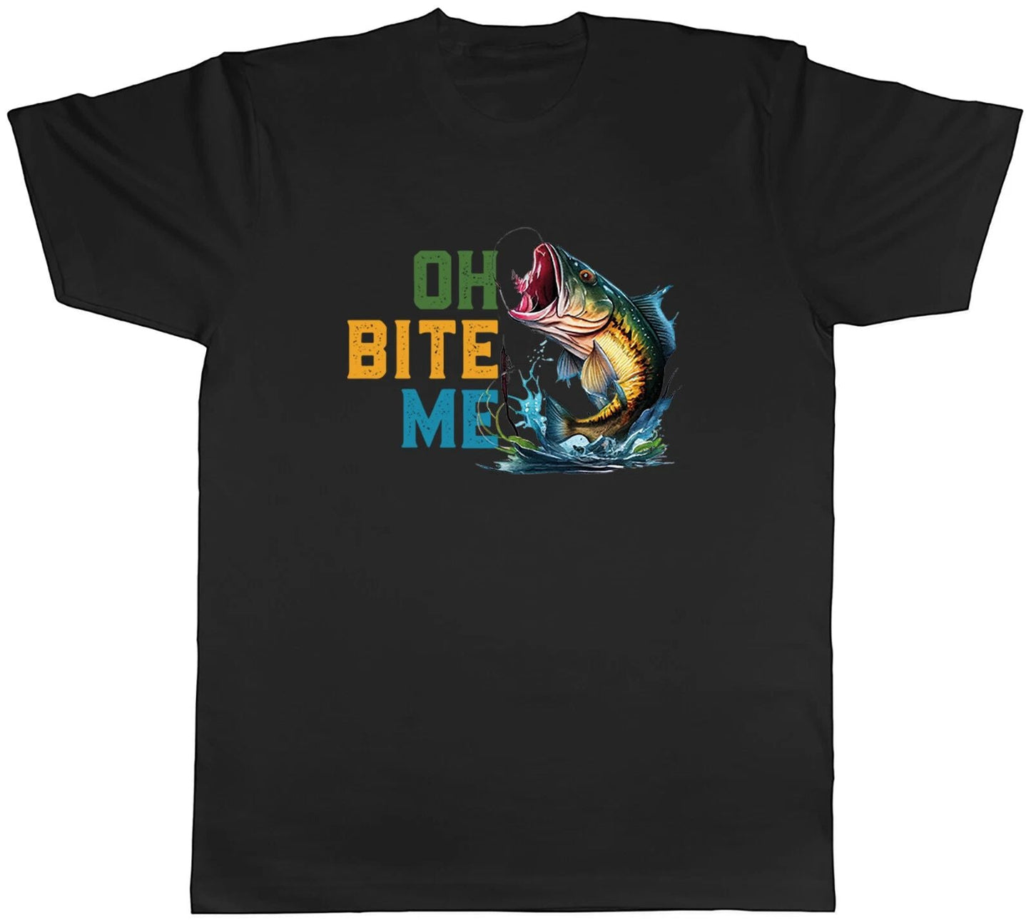 Oh Bite Me Carp Mens T-Shirt Fishing Angling Rod Reel Trout Tee Gift Unisex T-shirt, Sweatshirt, Hoodie, Long Sleeve Tee - T-Shirt, Sweatshirt, Hoodie