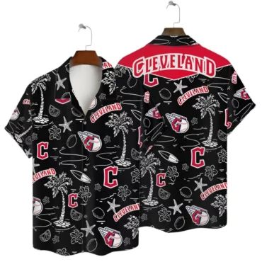 Cleveland Guardians Sunset Palm Hawaiian Shirt Unisex T-shirt, Sweatshirt, Hoodie, Long Sleeve Tee - T-Shirt, Sweatshirt, Hoodie