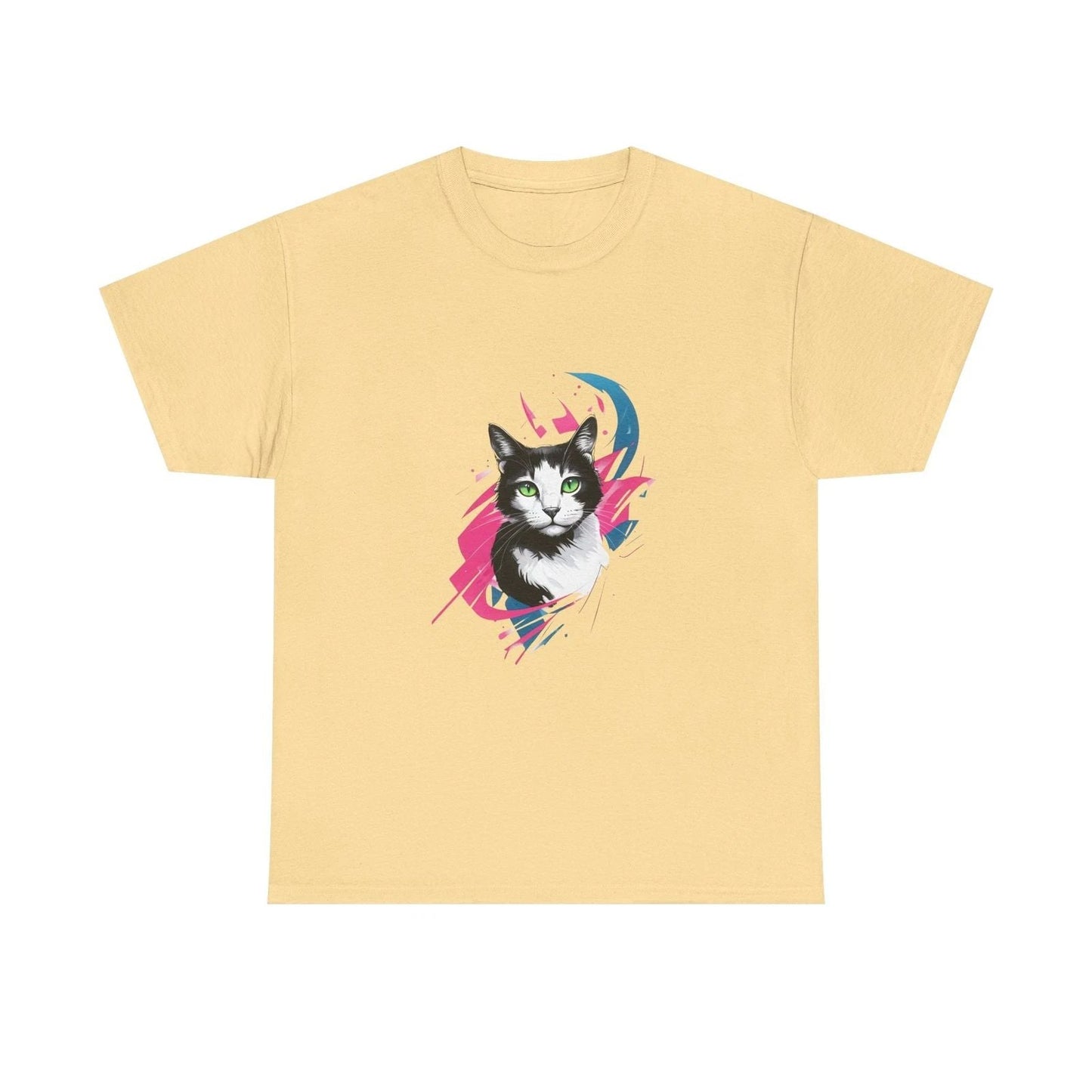 Cat Design Tshirt Kitten Wear Comfortable Clothing Artistic Style Feline Art Pet Unisex T-shirt, Sweatshirt, Hoodie, Long Sleeve Tee - T-Shirt, Sweatshirt, Hoodie