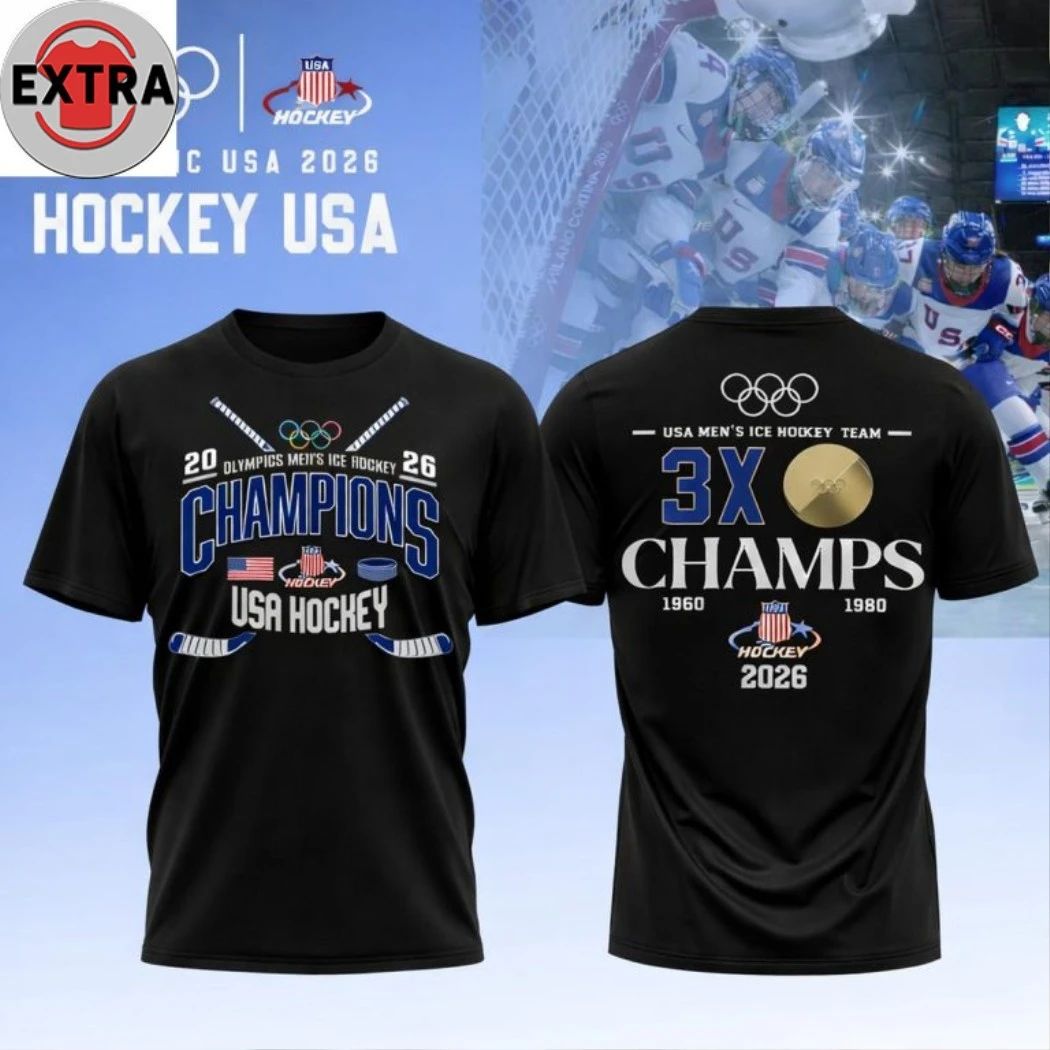 Team USA 2026 Olympic Ice Hockey Champions Celebrate Hoodie T-Shirt Unisex T-shirt, Sweatshirt, Hoodie, Long Sleeve Tee - T-Shirt, Sweatshirt, Hoodie