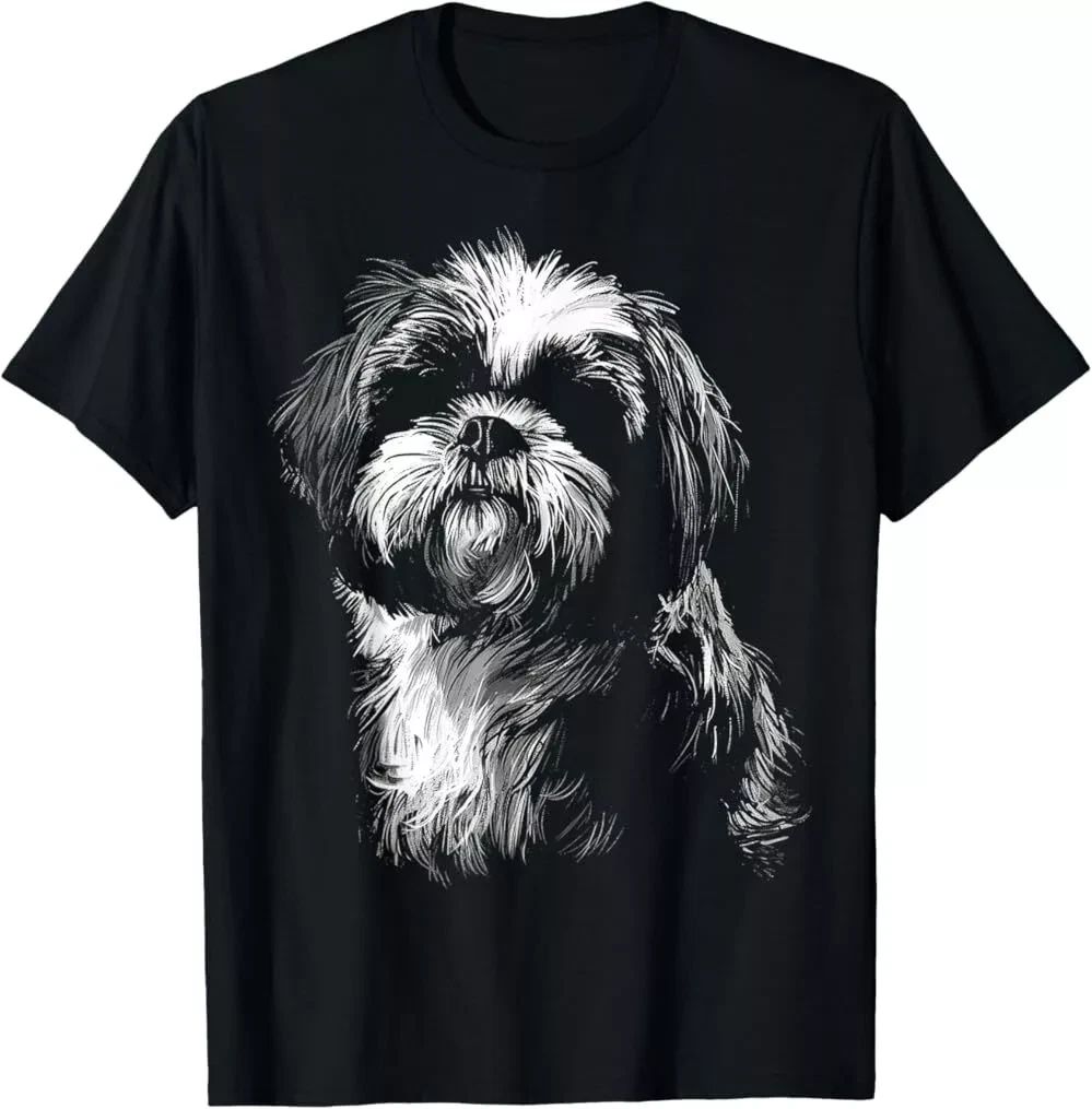 Dog Lover Cute Animal Pet Art Graphic Shih Tzu Unisex T-Shirt Unisex T-shirt, Sweatshirt, Hoodie, Long Sleeve Tee - T-Shirt, Sweatshirt, Hoodie
