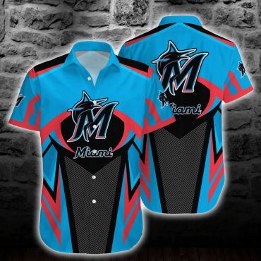 Miami Marlins Thunder Strike Hawaiian Shirt Unisex T-shirt, Sweatshirt, Hoodie, Long Sleeve Tee - T-Shirt, Sweatshirt, Hoodie