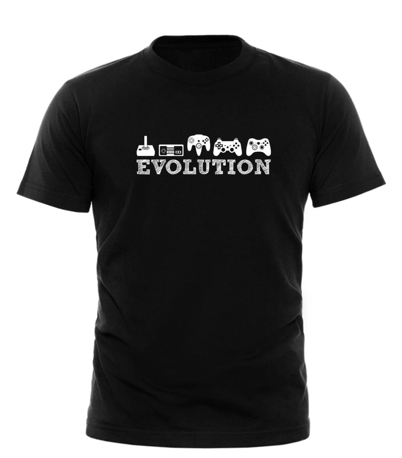 Gaming Evolution T-Shirt  Retro to Modern Game Controllers  Gamer Gift Unisex T-shirt, Sweatshirt, Hoodie, Long Sleeve Tee - T-Shirt, Sweatshirt, Hoodie