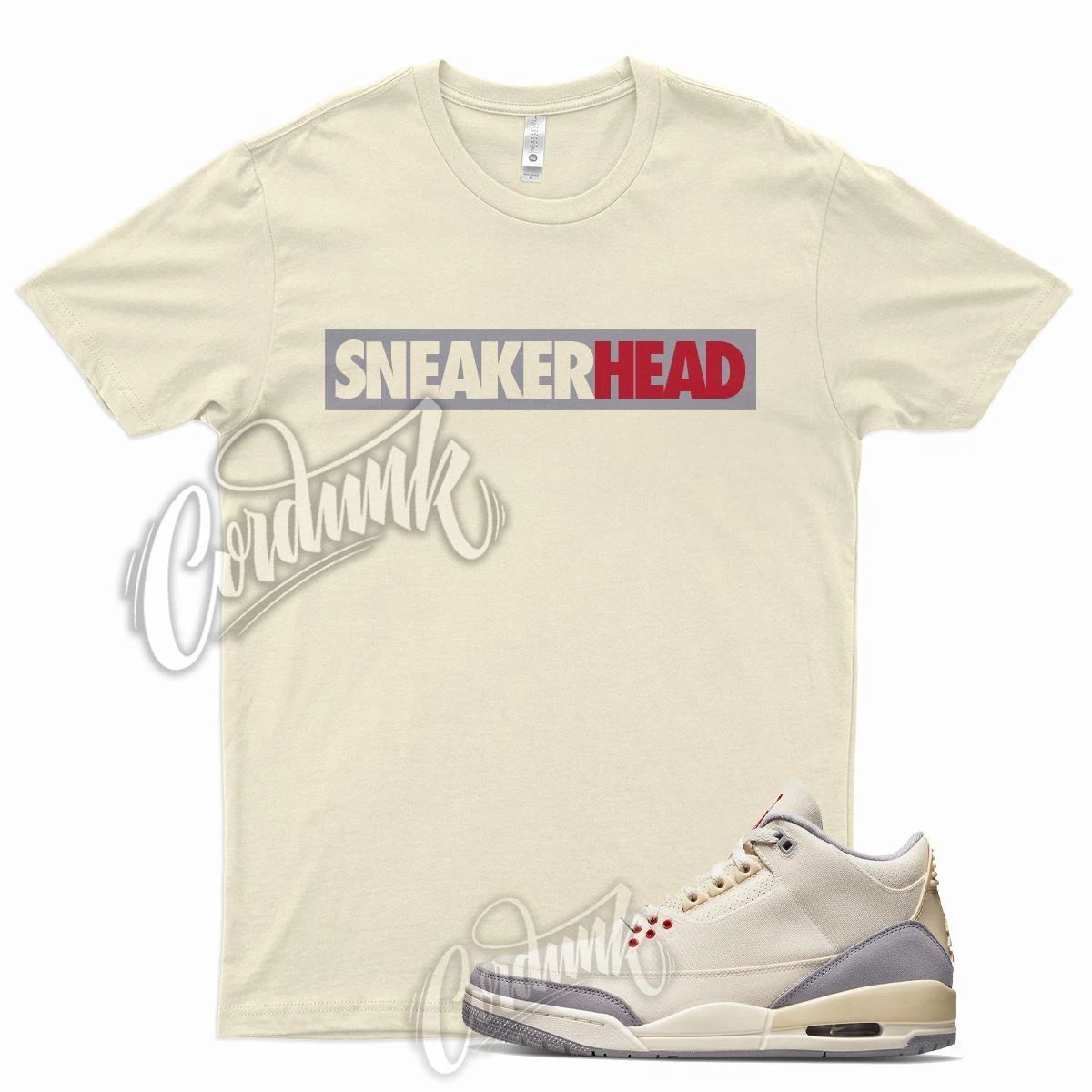 SNKRHD T Shirt for J1 3 Muslin University Red Cement Grey Sail Butter Cream Unisex T-shirt, Sweatshirt, Hoodie, Long Sleeve Tee - T-Shirt, Sweatshirt, Hoodie