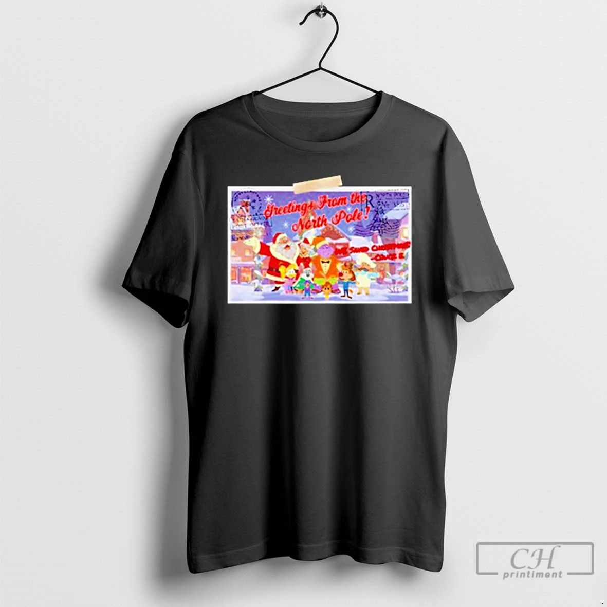 Premium Greetings From The North Pole Santa Christmas T Shirts Unisex T-shirt, Sweatshirt, Hoodie, Long Sleeve Tee - T-Shirt, Sweatshirt, Hoodie