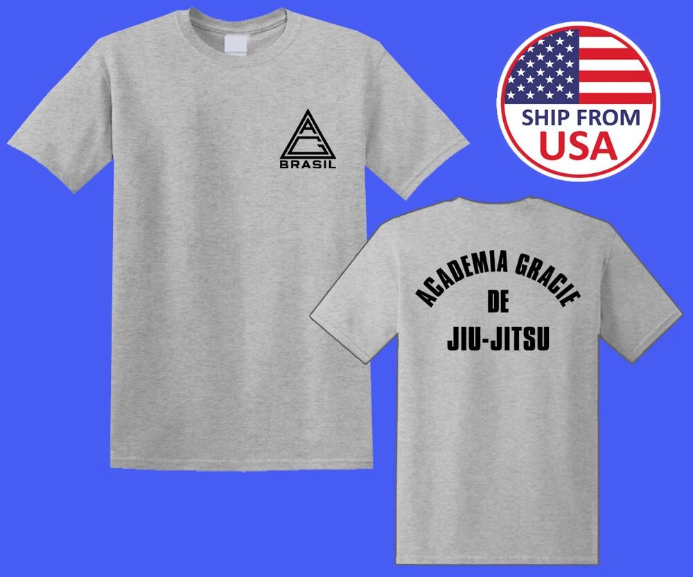 Academy Gracie Jiu Jitsu Brasil Martial Arts Men's Grey Size S-5XL Unisex T-shirt, Sweatshirt, Hoodie, Long Sleeve Tee - T-Shirt, Sweatshirt, Hoodie