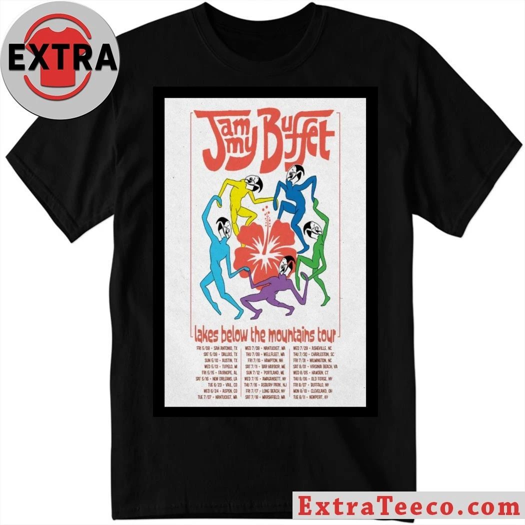 Jammy Buffet Lakes Band Tour 2026 Poster Shirt Unisex T-shirt, Sweatshirt, Hoodie, Long Sleeve Tee - T-Shirt, Sweatshirt, Hoodie