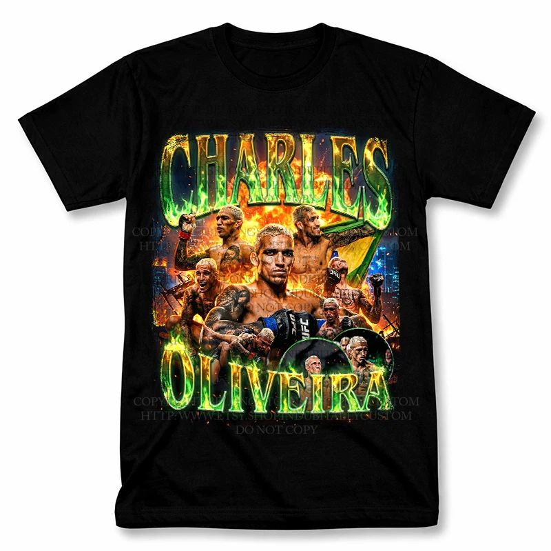 Charles Oliveira UFC Graphic T Shirt Vintage Style MMA Fan Tee Unisex T-shirt, Sweatshirt, Hoodie, Long Sleeve Tee - T-Shirt, Sweatshirt, Hoodie
