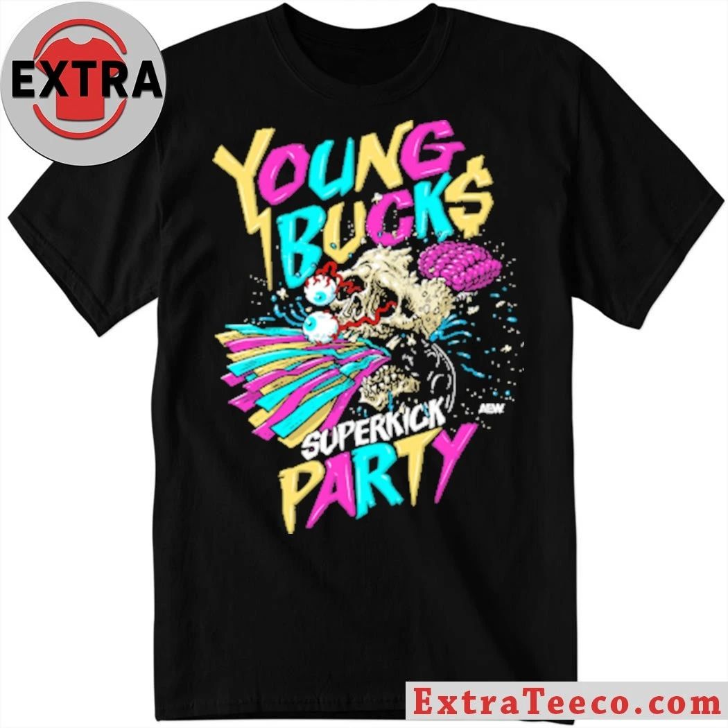 Young Bucks Superkick Party AEW Shirt Unisex T-shirt, Sweatshirt, Hoodie, Long Sleeve Tee - T-Shirt, Sweatshirt, Hoodie