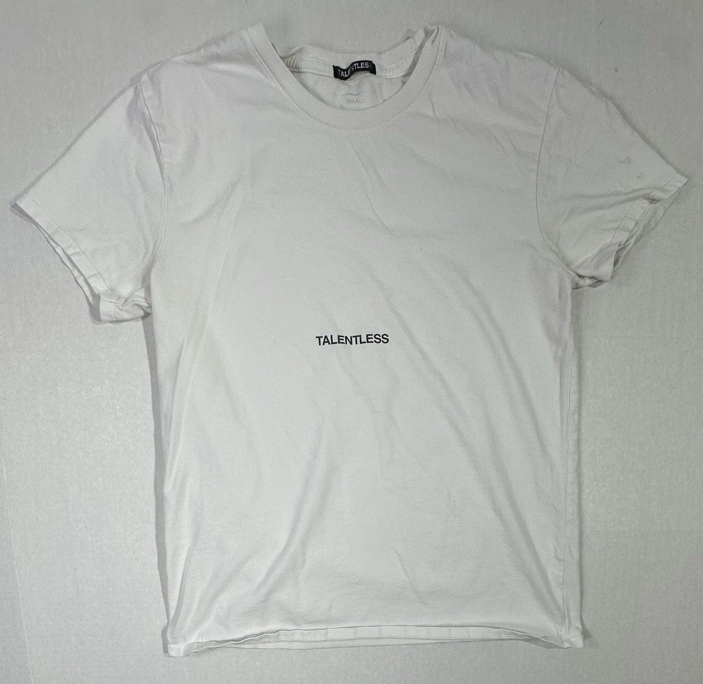 Talentless White Logo T-Shirt Mens Small Minimalist Streetwear Graphic Tee Unisex T-shirt, Sweatshirt, Hoodie, Long Sleeve Tee - T-Shirt, Sweatshirt, Hoodie