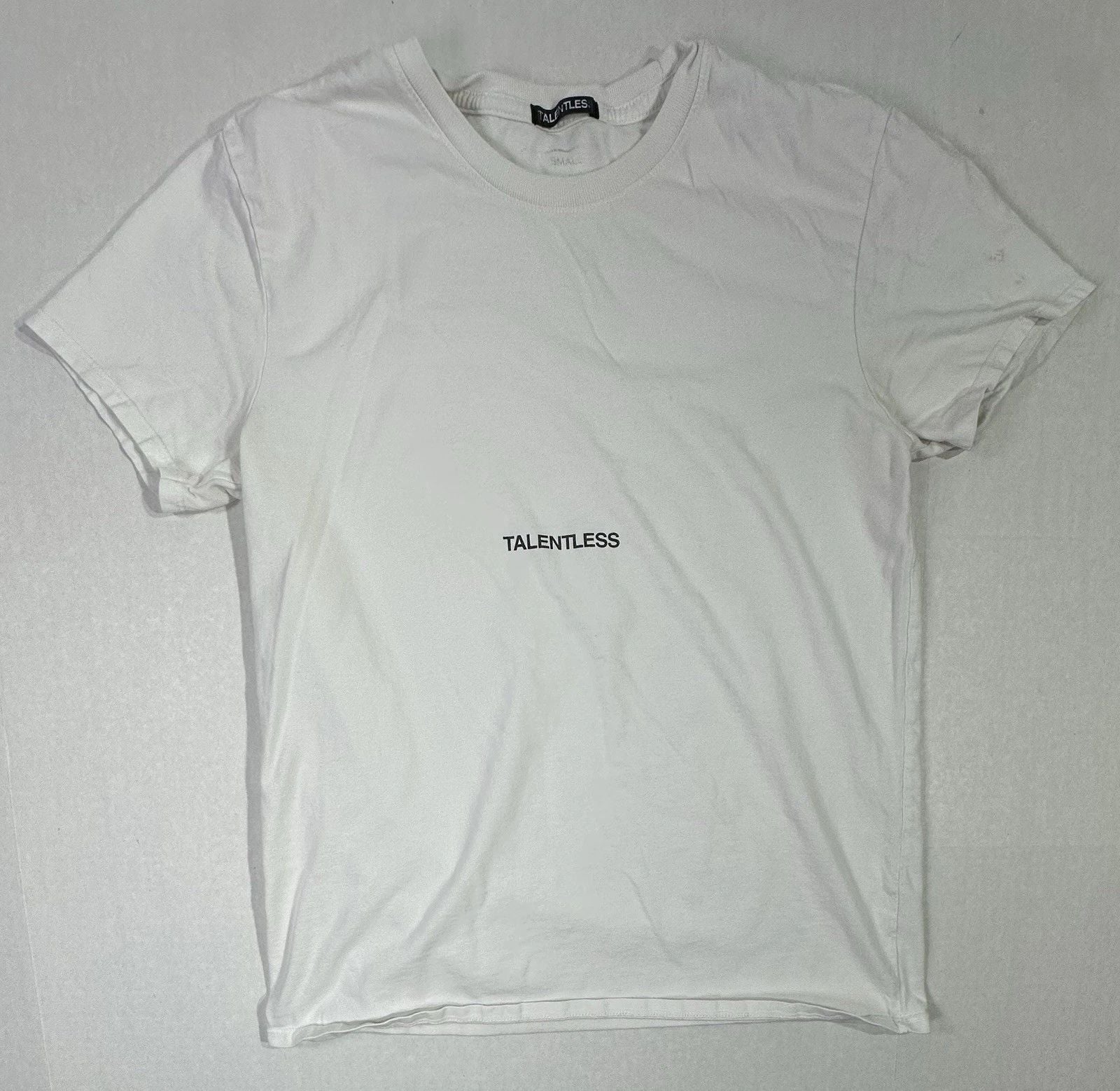 Talentless White Logo T-Shirt Mens Small Minimalist Streetwear Graphic Tee Unisex T-shirt, Sweatshirt, Hoodie, Long Sleeve Tee - T-Shirt, Sweatshirt, Hoodie