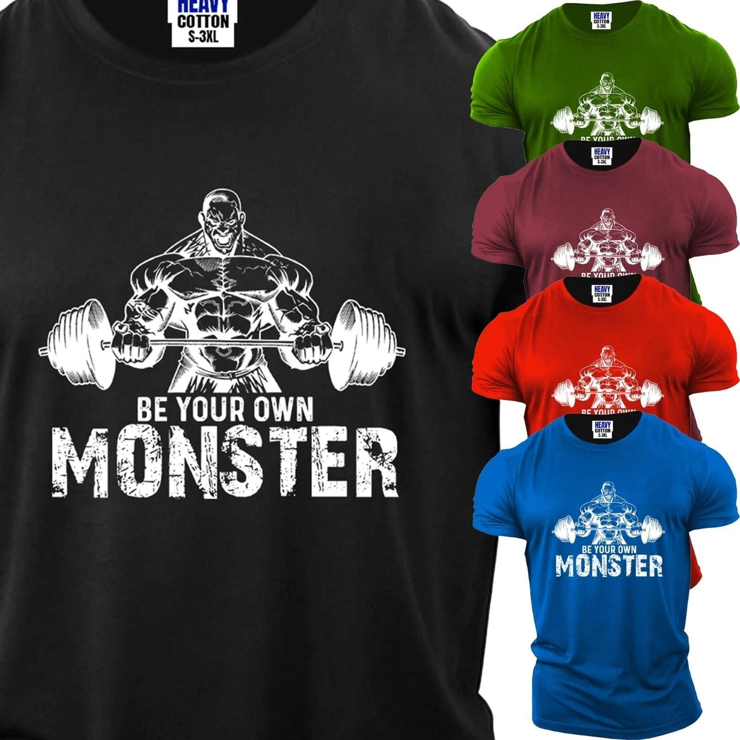 Funny Animal Monster Gym Workout Body Builder Men's T-Shirt USA New Gift Tee Unisex T-shirt, Sweatshirt, Hoodie, Long Sleeve Tee - T-Shirt, Sweatshirt, Hoodie