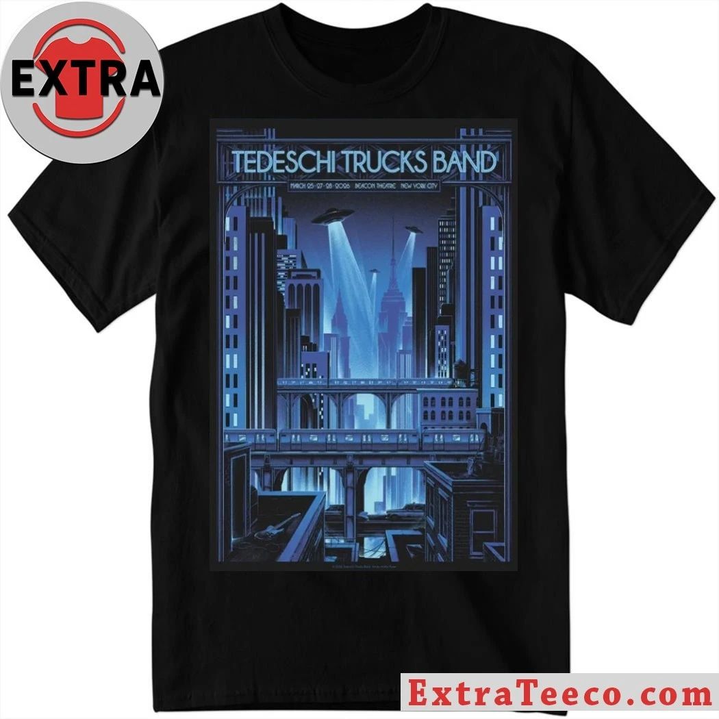 Tedeschi Trucks Band Poster  March 25 27 28 2026 Beacon Theatre New York City Shirt Unisex T-shirt, Sweatshirt, Hoodie, Long Sleeve Tee - T-Shirt, Sweatshirt, Hoodie