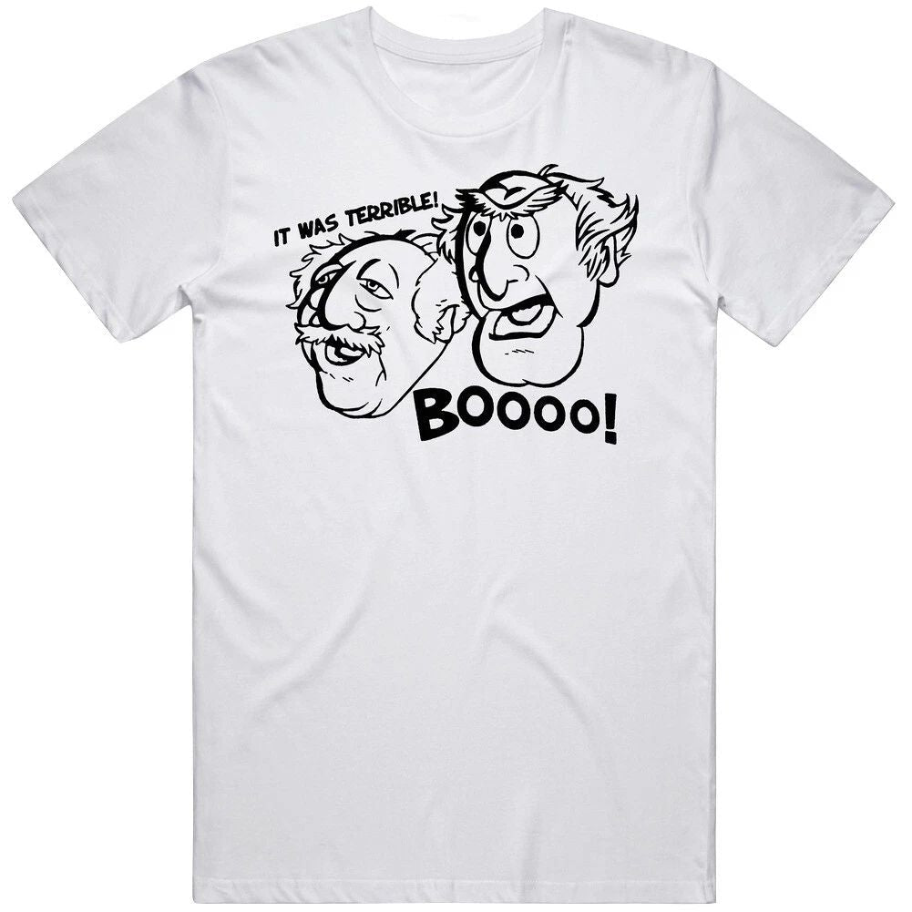 Statler And Waldorf Muppets Critics Funny  Retro Graphic Unisex Cotton White Cla Unisex T-shirt, Sweatshirt, Hoodie, Long Sleeve Tee - T-Shirt, Sweatshirt, Hoodie