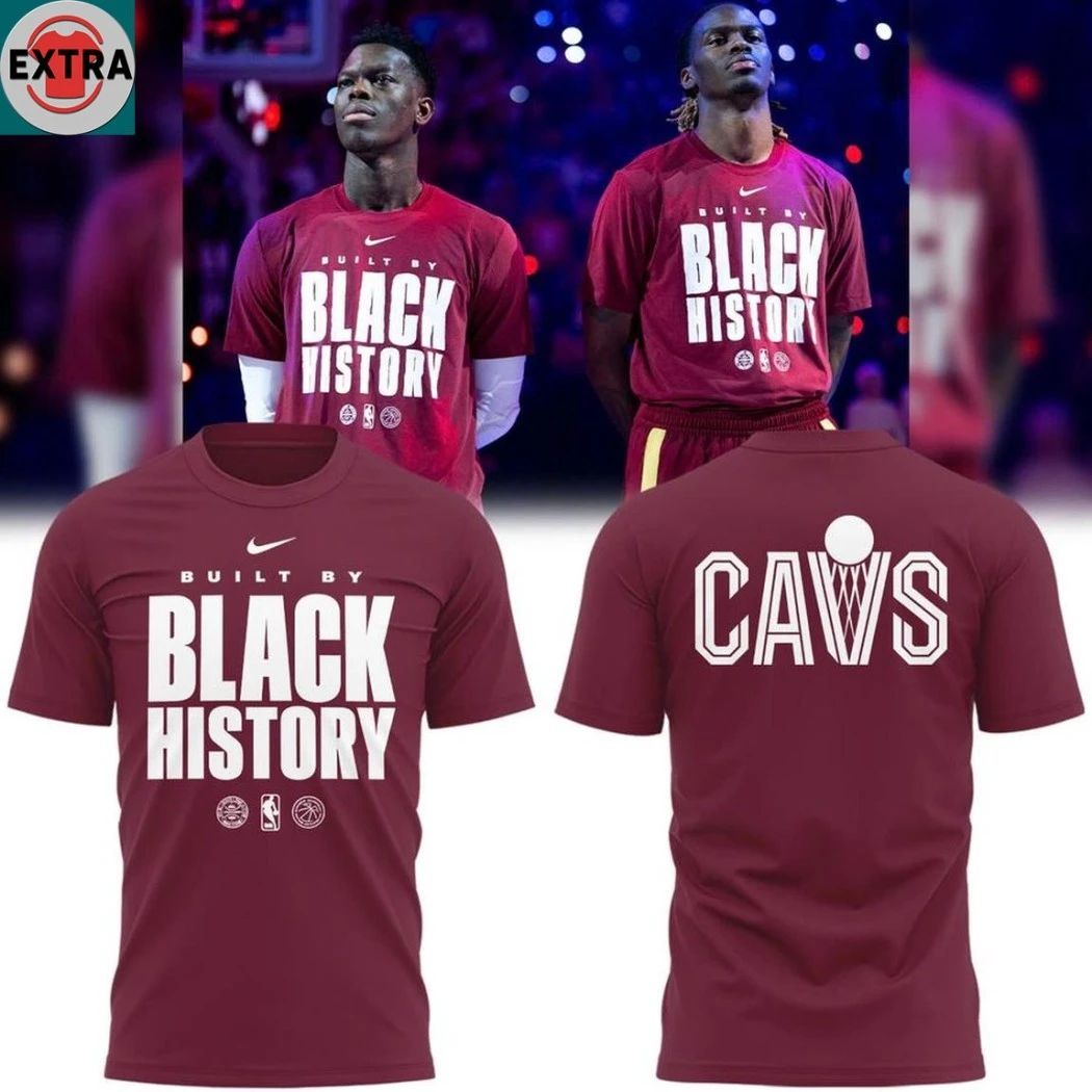 Original Cleveland Cavaliers Built By Black History 2026 Tribute Night Logo Two Sided T-Shirt - T-Shirt, Sweatshirt, Hoodie