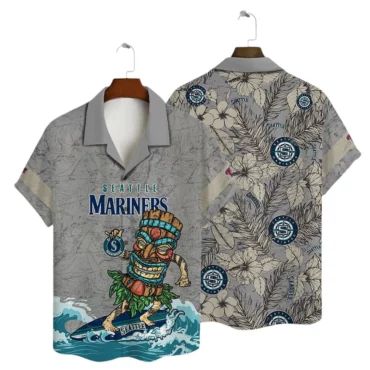 Seattle Mariners Wave Crest Hawaiian Shirt Unisex T-shirt, Sweatshirt, Hoodie, Long Sleeve Tee - T-Shirt, Sweatshirt, Hoodie
