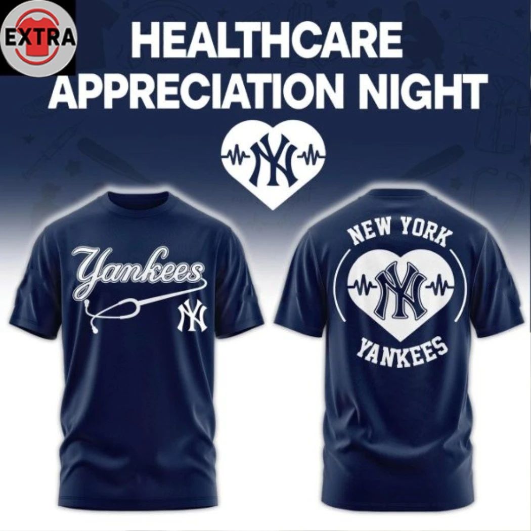 New York Yankees Healthcare Appreciation Night 2026 Celebrate Logo Two Sided T-shirt Unisex T-shirt, Sweatshirt, Hoodie, Long Sleeve Tee - T-Shirt, Sweatshirt, Hoodie