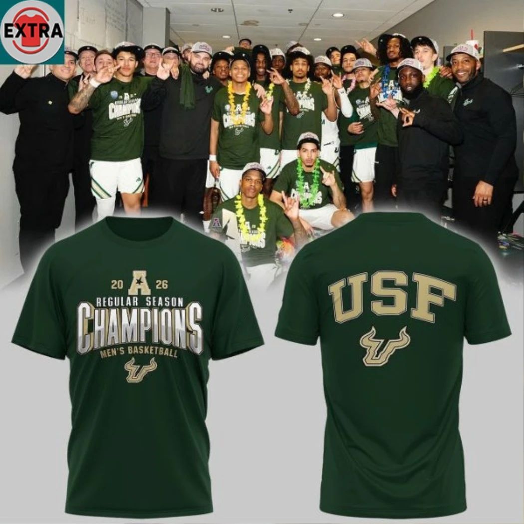 South Florida Bulls Mens Basketball Regular Season Champions 2026 Logo Two Sided Hoodie T-Shirt - T-Shirt, Sweatshirt, Hoodie