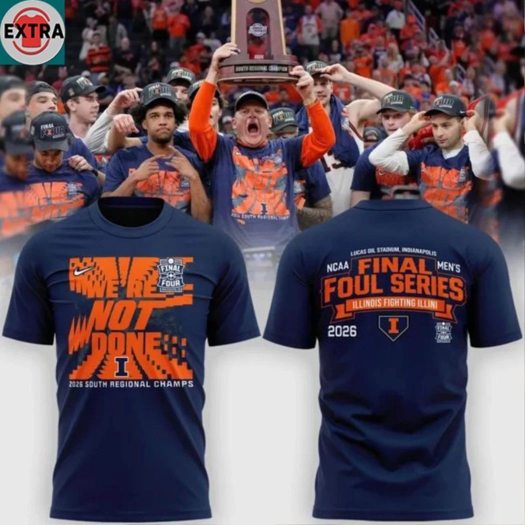 Illinois Fighting Illini Final Four Series 2026 Champions Logo Two Sided Shirt- Top-Rated Gift for College Basketball Lovers - T-Shirt, Sweatshirt, Hoodie