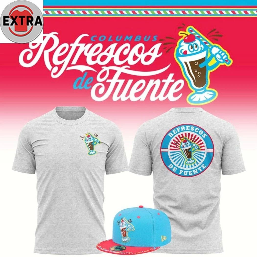 Columbus Clingstones x Refrescos de Fuente 2026 Logo Two Sided Shirt Unisex T-shirt, Sweatshirt, Hoodie, Long Sleeve Tee - T-Shirt, Sweatshirt, Hoodie