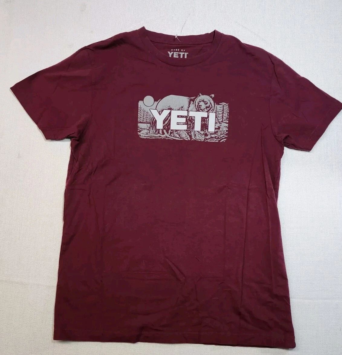 Yeti Gear Tshirt Large Wolf Maroon Hiking Camping Outdoors Men's EUC Drink #bc1 Unisex T-shirt, Sweatshirt, Hoodie, Long Sleeve Tee - T-Shirt, Sweatshirt, Hoodie