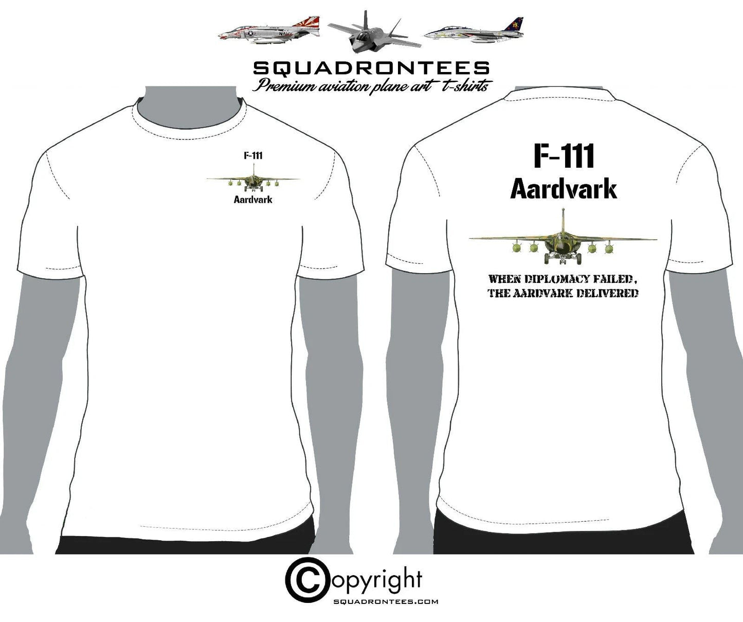 F-111 Aardvark, Aardvark Delivered - Premium Plane Art Squadron T-Shirt Unisex T-shirt, Sweatshirt, Hoodie, Long Sleeve Tee - T-Shirt, Sweatshirt, Hoodie