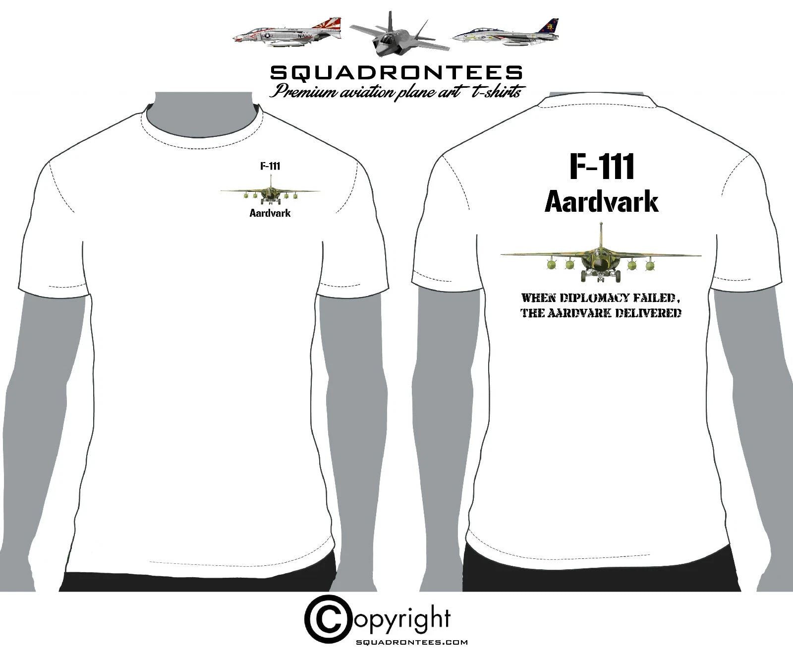 F-111 Aardvark, Aardvark Delivered - Premium Plane Art Squadron T-Shirt Unisex T-shirt, Sweatshirt, Hoodie, Long Sleeve Tee - T-Shirt, Sweatshirt, Hoodie