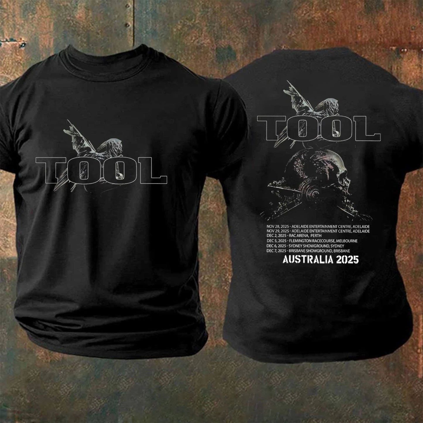 2-Sided Tool Australia Tour 2025 T-Shirt Progressive Metal Band Tee S-5XL Unisex T-shirt, Sweatshirt, Hoodie, Long Sleeve Tee - T-Shirt, Sweatshirt, Hoodie