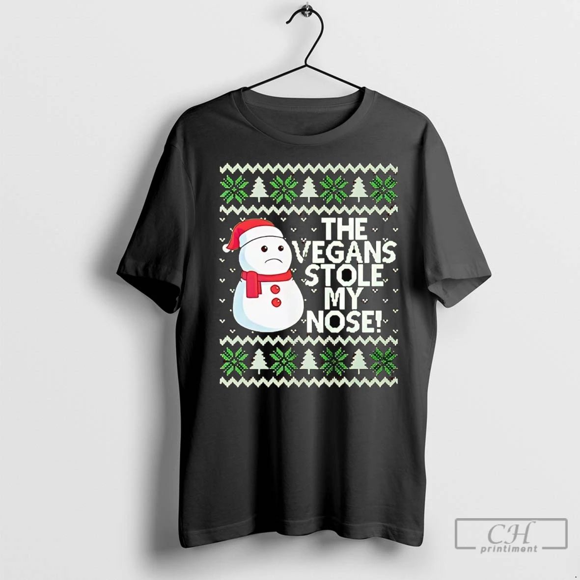 Premium Snowman The Vegans Stole My Nose Christmas Unisex T-shirt, Sweatshirt, Hoodie, Long Sleeve Tee - T-Shirt, Sweatshirt, Hoodie