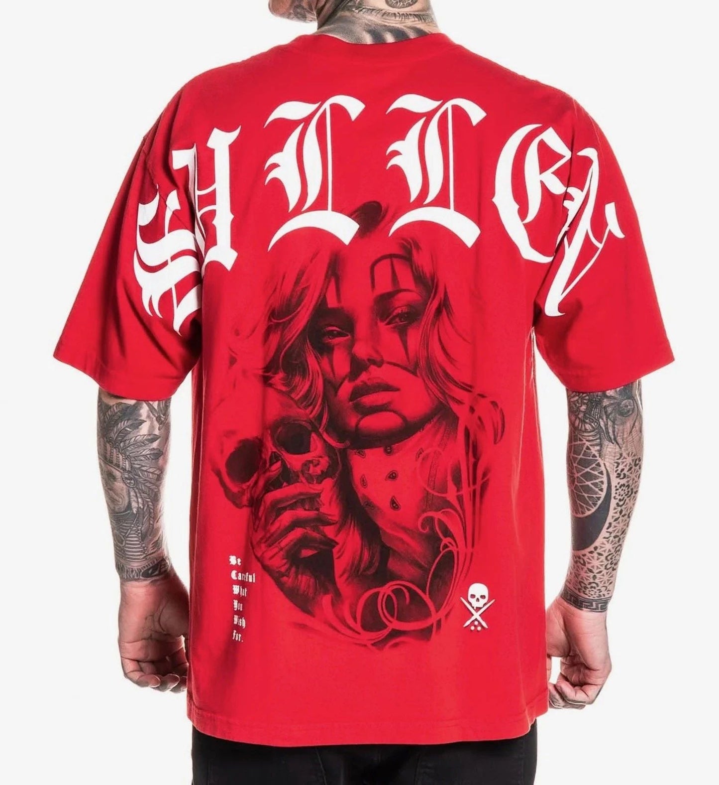 SULLEN CLOTHING TWO FACED '1 TON' OVERSIZED HEAVYWEIGHT PREMIUM RED T-SHIRT Unisex T-shirt, Sweatshirt, Hoodie, Long Sleeve Tee - T-Shirt, Sweatshirt, Hoodie