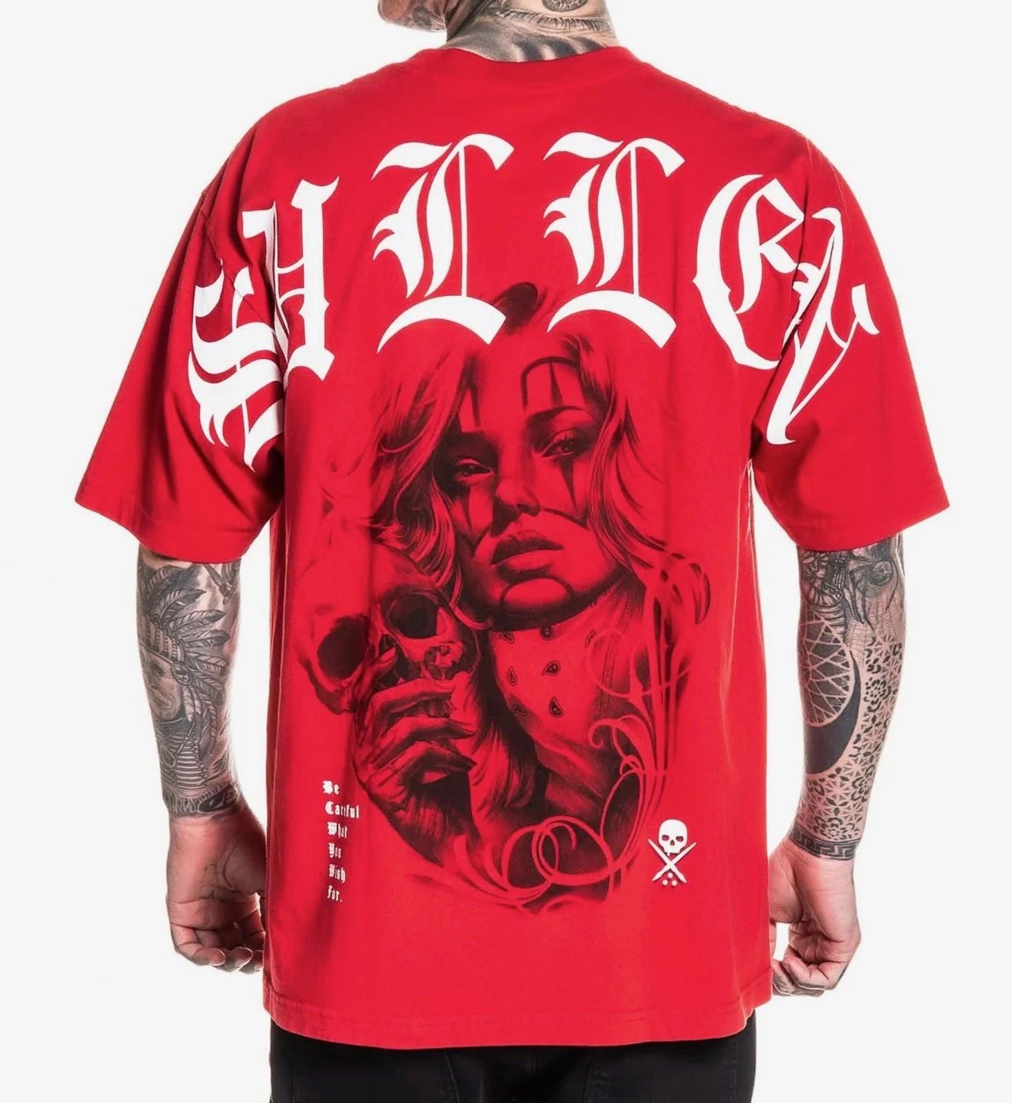 SULLEN CLOTHING TWO FACED '1 TON' OVERSIZED HEAVYWEIGHT PREMIUM RED T-SHIRT Unisex T-shirt, Sweatshirt, Hoodie, Long Sleeve Tee - T-Shirt, Sweatshirt, Hoodie