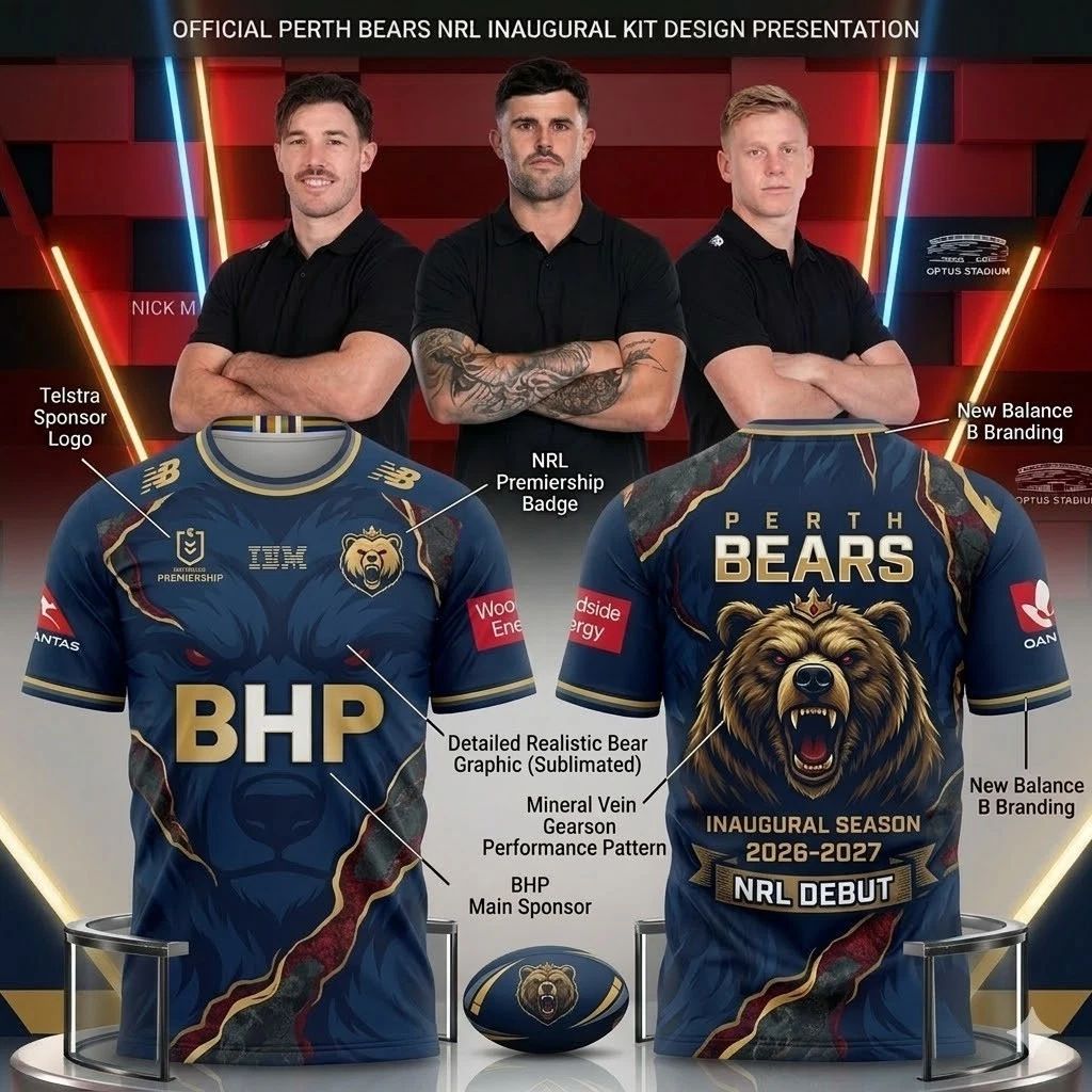 Perth Bears Nrl Debut 2026 2027 Shirt Unisex T-shirt, Sweatshirt, Hoodie, Long Sleeve Tee - T-Shirt, Sweatshirt, Hoodie