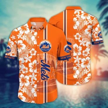 New York Mets Tiki Breeze Hawaiian Shirt Unisex T-shirt, Sweatshirt, Hoodie, Long Sleeve Tee - T-Shirt, Sweatshirt, Hoodie