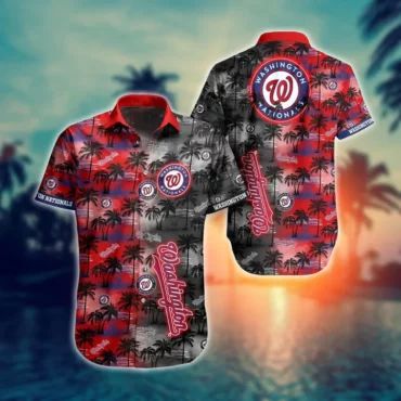 Washington Nationals Island Getaway Hawaiian Shirt Unisex T-shirt, Sweatshirt, Hoodie, Long Sleeve Tee - T-Shirt, Sweatshirt, Hoodie