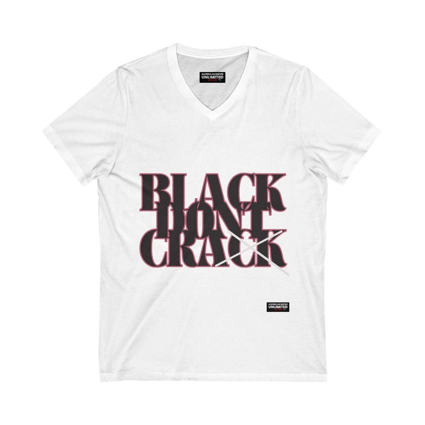Unisex V-Neck Tee - "Black Don't Crack" Stylish Statement Shirt, Gift, [...] Unisex T-shirt, Sweatshirt, Hoodie, Long Sleeve Tee - T-Shirt, Sweatshirt, Hoodie