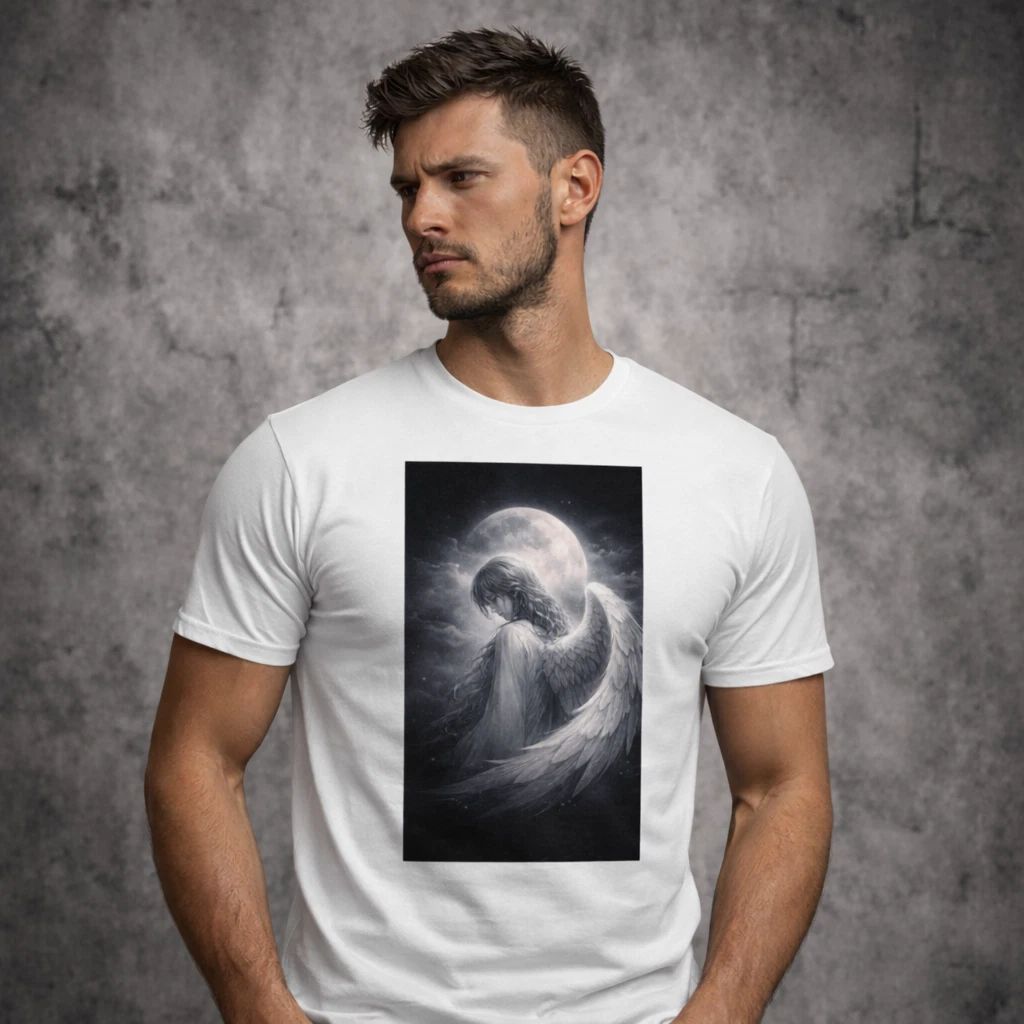 Shinora Dark Angel Graphic T-Shirt Streetwear Moon Guardian Size M Unisex T-shirt, Sweatshirt, Hoodie, Long Sleeve Tee - T-Shirt, Sweatshirt, Hoodie