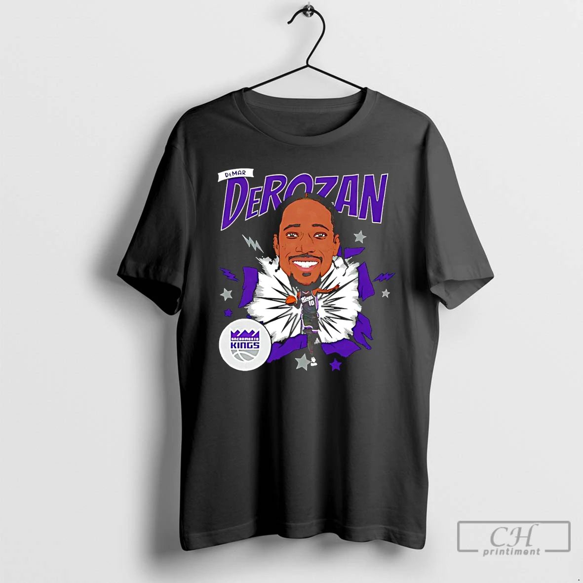 Premium Demar Derozan Sacramento Kings Caricature T Shirts Unisex T-shirt, Sweatshirt, Hoodie, Long Sleeve Tee - T-Shirt, Sweatshirt, Hoodie