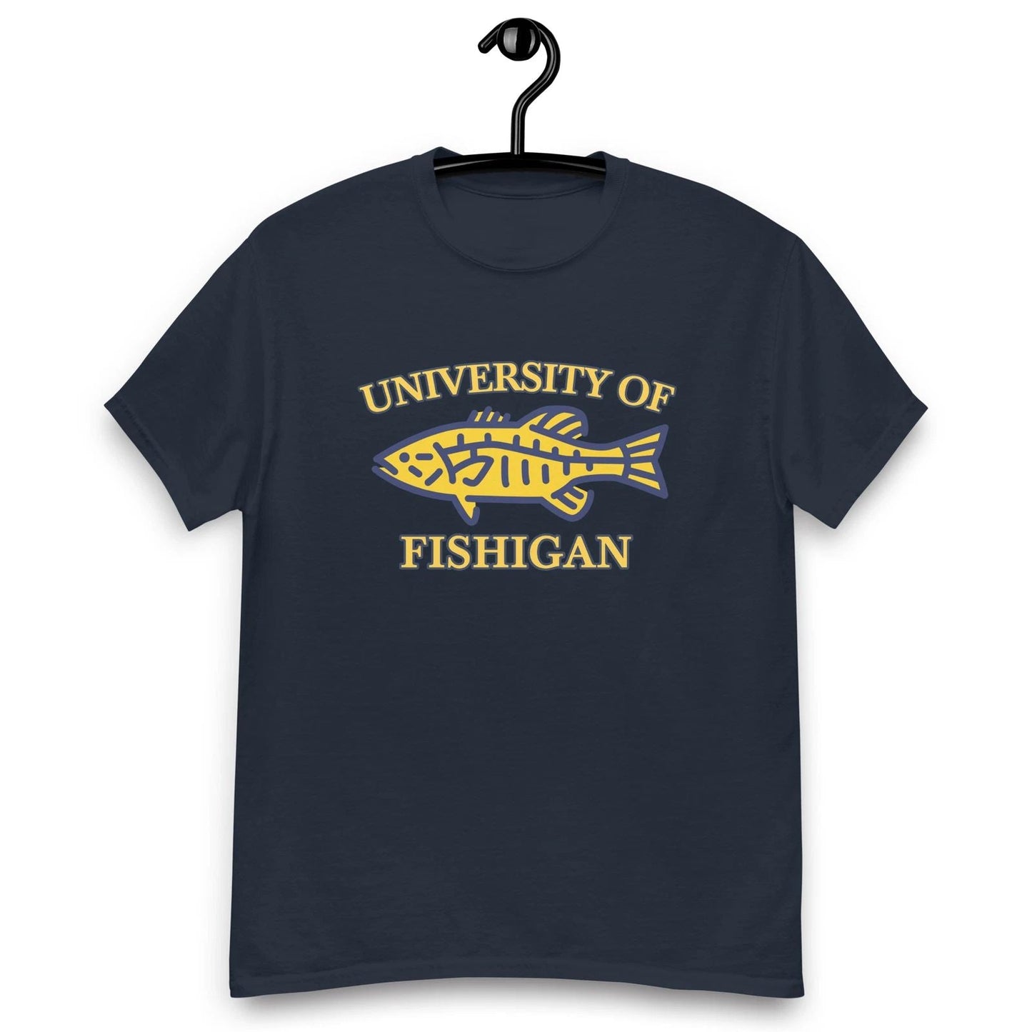 University of Fishigan Bass Fishing Unisex T-Shirt Unisex T-shirt, Sweatshirt, Hoodie, Long Sleeve Tee - T-Shirt, Sweatshirt, Hoodie