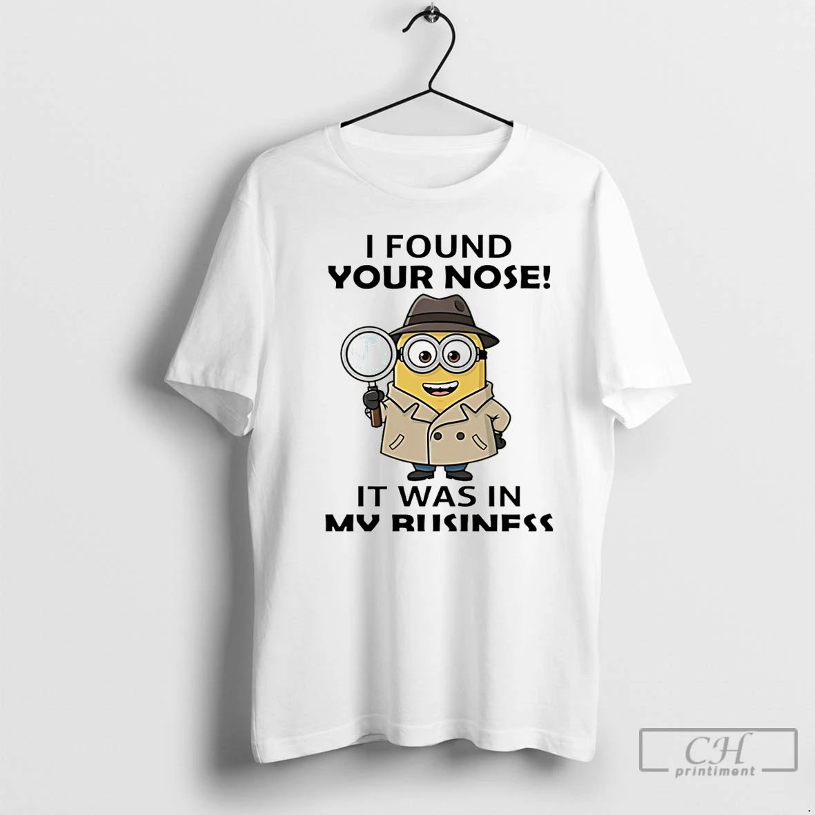 Premium Minion I Found Your Nose It Was In My Business Christmas T Shirts Unisex T-shirt, Sweatshirt, Hoodie, Long Sleeve Tee - T-Shirt, Sweatshirt, Hoodie